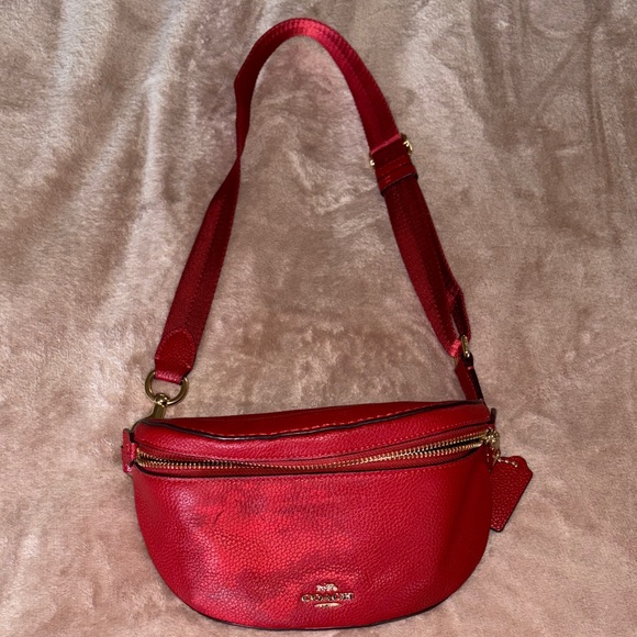 Coach Cherry Red Fanny Bag - Picture 1 of 7